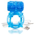 Screaming O BigO - akkus, vibrációs péniszgyűrű (kék)