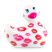 My Duckie Romance 2.0 - csókos kacsa vízálló csiklóvibrátor (fehér-pink)