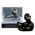   My Duckie Romance 2.0 - szíves kacsa vízálló csiklóvibrátor (fekete-arany)