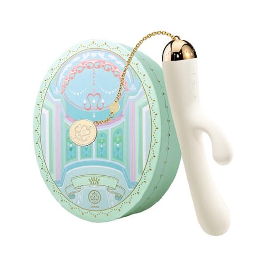 ZALO Ichigo Rabbit - Okos akkus, luxus, csiklókaros vízálló vibrátor (fehér)