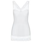 / Obsessive Miamor - fehér köves, csipkés hálóing és tanga (fehér)