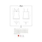 / Obsessive Miamor - fehér köves, csipkés hálóing és tanga (fehér)