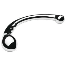 Le Wand - kétvégű rozsdamentes acél dildó (ezüst)