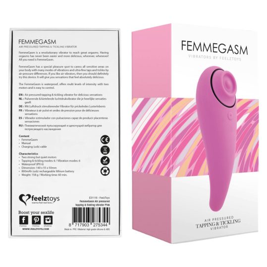 FEELZTOYS Femmegasm - akkus, vízálló hüvelyi és csiklóvibrátor (pink)