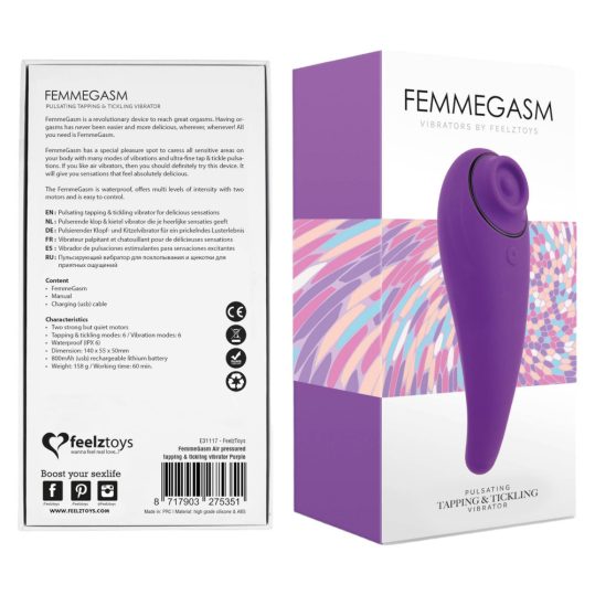 FEELZTOYS Femmegasm - akkus 2in1 csiklóvibrátor (lila)
