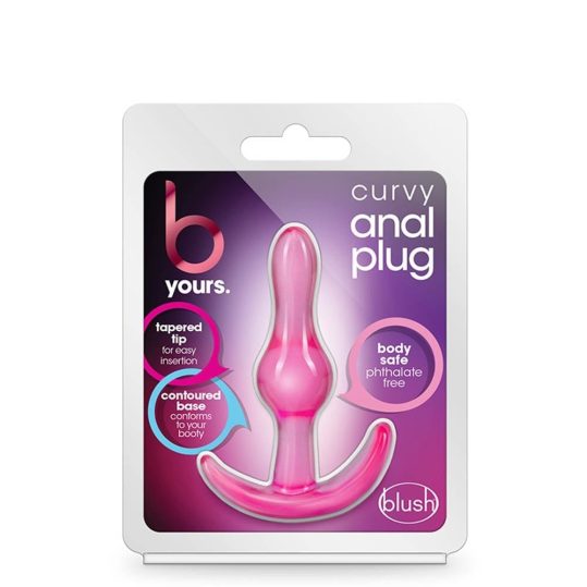 B YOURS CURVY ANAL PLUG PINK