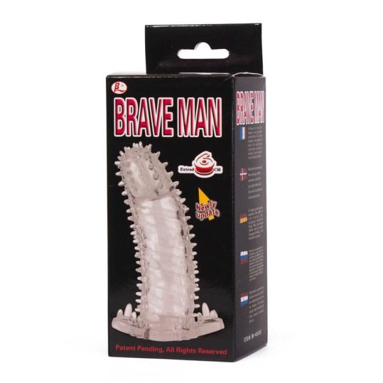 Brave Man Penis Sleeve Clear 1