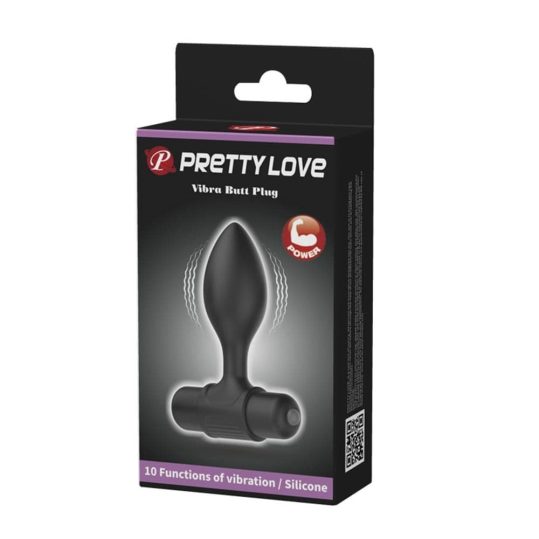 Pretty Love Vibra Butt Plug Black