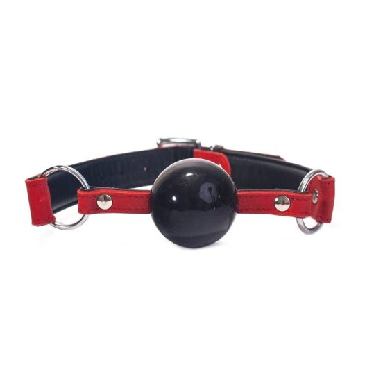 Silicone Ball Gag Black/Red