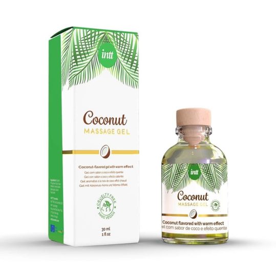 MASSAGE GEL COCONUT VEGAN GLASS BOTTLE 30ML + BOX