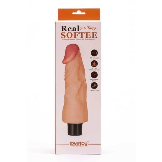 7" Real Softee Vibrating Dildo  1