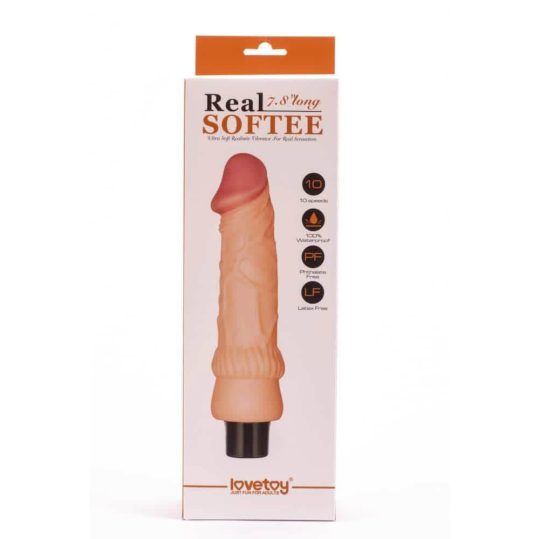 7.8" Real Softee Vibrating Dildo  2