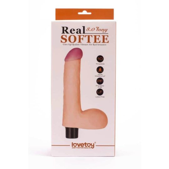 8" Real Softee Vibrating Dildo 4