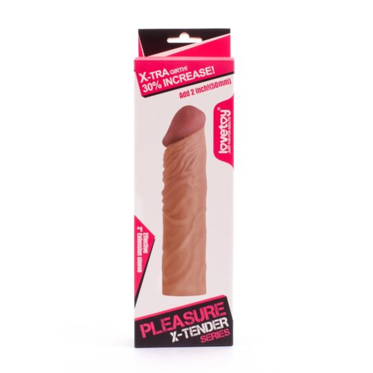 Pleasure X-Tender Penis Sleeve Brown 3