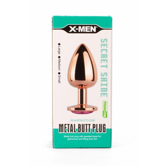 X-MEN Secret Shade Metal Butt Plug Rose S