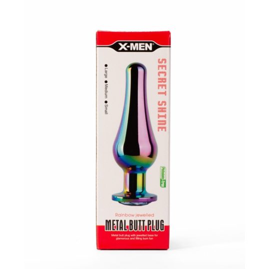 X-MEN Secret Shine Metal Butt Plug Rainbow M