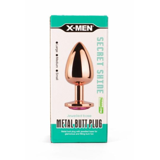 X-MEN Secret Shade Metal Butt Plug Rose L