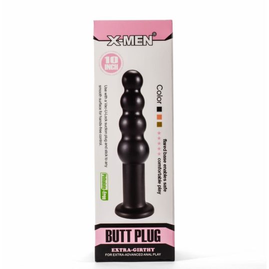 X-Men 10" Extra Girthy Butt Plug Black II