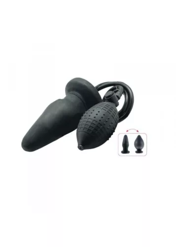 Anál plug Felfújható, vízálló L 14 cm fekete