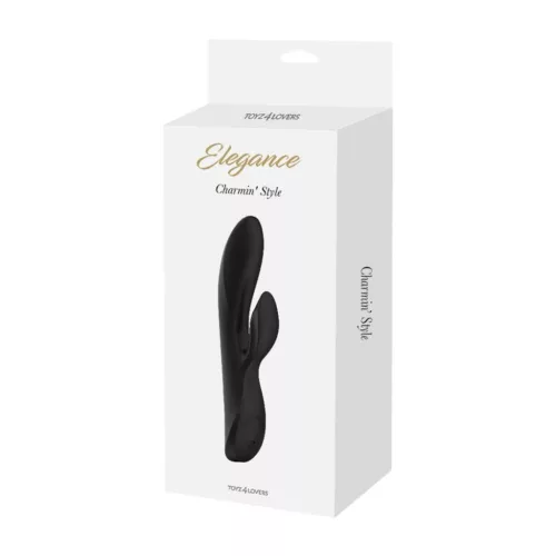 Charmin Vibrátor Kettős stimuláció USB-töltés 20,3 cm fekete