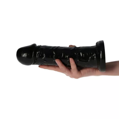 Dildó Nagyméretű realisztikus, tapadókorongos 22 cm fekete