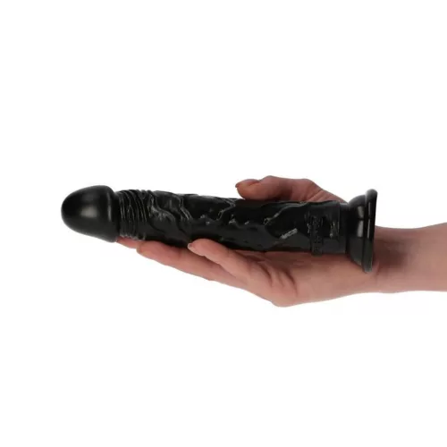 Dildó Valósághű, tapadókorongos 16,5 cm fekete PVC