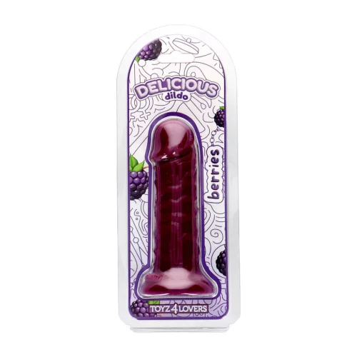 Dildo Aromás, Análbarát, Tapadókorongos 15 cm Fekete(bodzás)