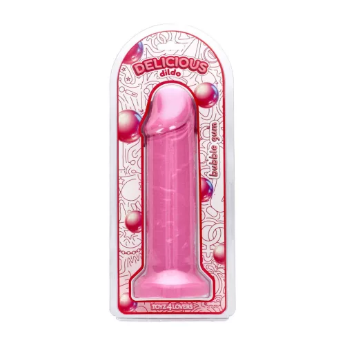 Realistic Dildó Buborékfújó Ízű Szívófejjel 25 cm rózsaszín