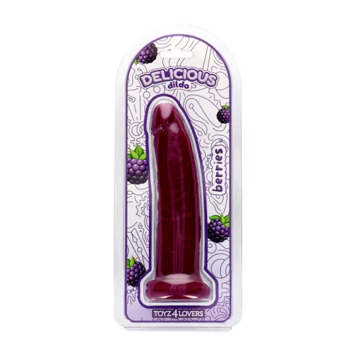 Realisták dildo Tapadókoronggal Fekete szeder illat 19,5 cm