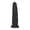 Dildo Realisztikus, tapadókorongos 19,5 cm fekete lukrecia illattal