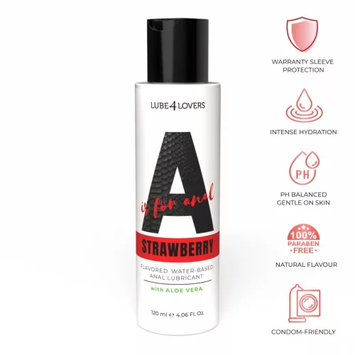 A is for Anal Vízbázisú anál síkosító intenzív aloe 120 ml eper illatú