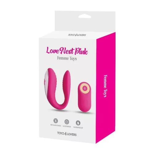 Love Nest Vibrátor Vezeték nélküli távirányítós Rezgő 10 cm rózsaszín
