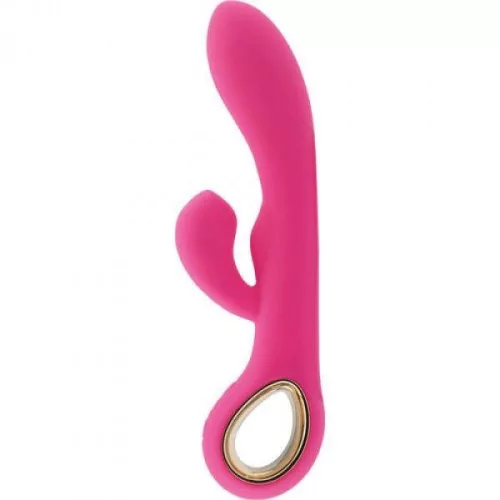 Wibrator Rabbit Csiklóizgató dupla motorral USB töltés rózsaszín