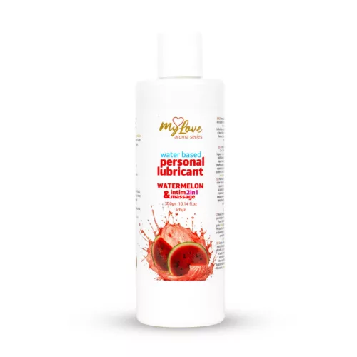MyLove Intim gél és masszázsolaj 2 az 1-ben Csúszó és frissítő 300 ml arbiz