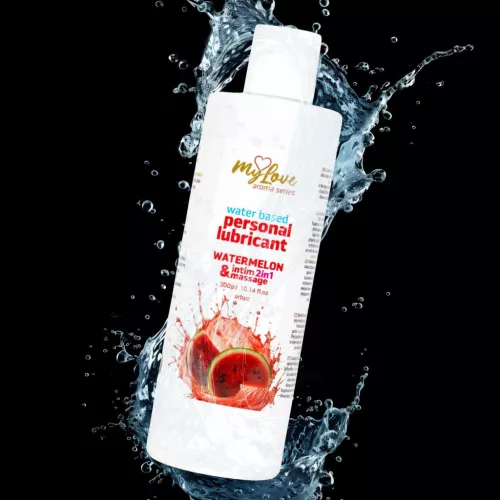 MyLove Intim gél és masszázsolaj 2 az 1-ben Csúszó és frissítő 300 ml arbiz