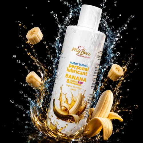 MyLove Intim és masszázsolaj Kétfunkciós Aromás Banán 300 ml