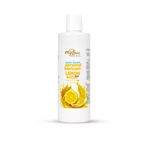 MyLove Intim és masszázsolaj 2 az 1-ben citrom illattal 300 ml