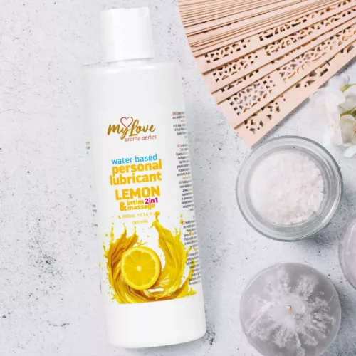 MyLove Intim és masszázsolaj 2 az 1-ben citrom illattal 300 ml