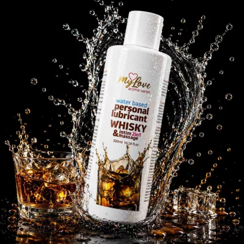 MyLove Intim és masszázsolaj vízbázisú whisky illattal 300 ml