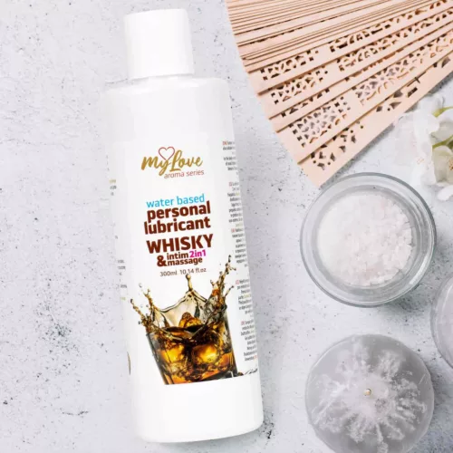 MyLove Intim és masszázsolaj vízbázisú whisky illattal 300 ml
