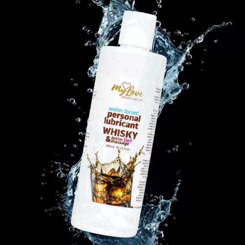 MyLove Intim és masszázsolaj vízbázisú whisky illattal 300 ml