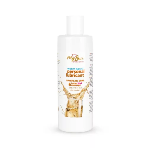 MyLove Intim és masszázsolaj 2 az 1-ben pezsgőbor illat 300 ml