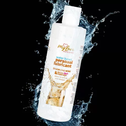 MyLove Intim és masszázsolaj 2 az 1-ben pezsgőbor illat 300 ml