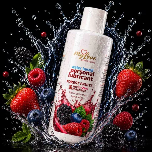 MyLove Intim és Masszázsolaj Vizes bázisú Leśne Owoce 300 ml