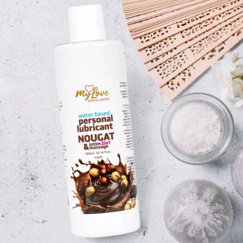 MyLove Intim gél masszázshoz 2 az 1-ben nugát aroma 300 ml