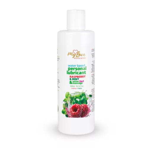 MyLove Intim gél és masszázsolaj 2in1 Malina és menta 300ml
