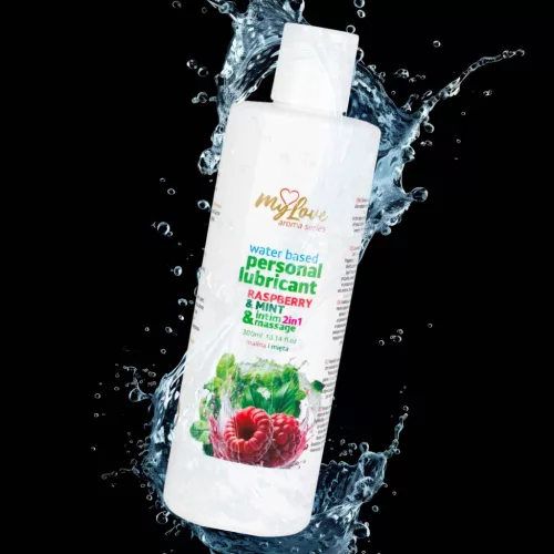 MyLove Intim gél és masszázsolaj 2in1 Malina és menta 300ml