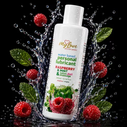 MyLove Intim gél és masszázsolaj 2in1 Malina és menta 300ml