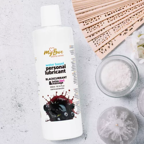 MyLove Intim gél és masszázsolaj 2in1 intenzív fekete ribizli 300ml
