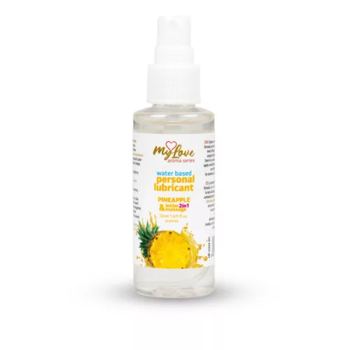 MyLove Intim gél és masszázsolaj 2 az 1-ben trópusi ananász 50 ml